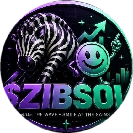 ZIBSOL coin featuring a charging zebra and a smiling token